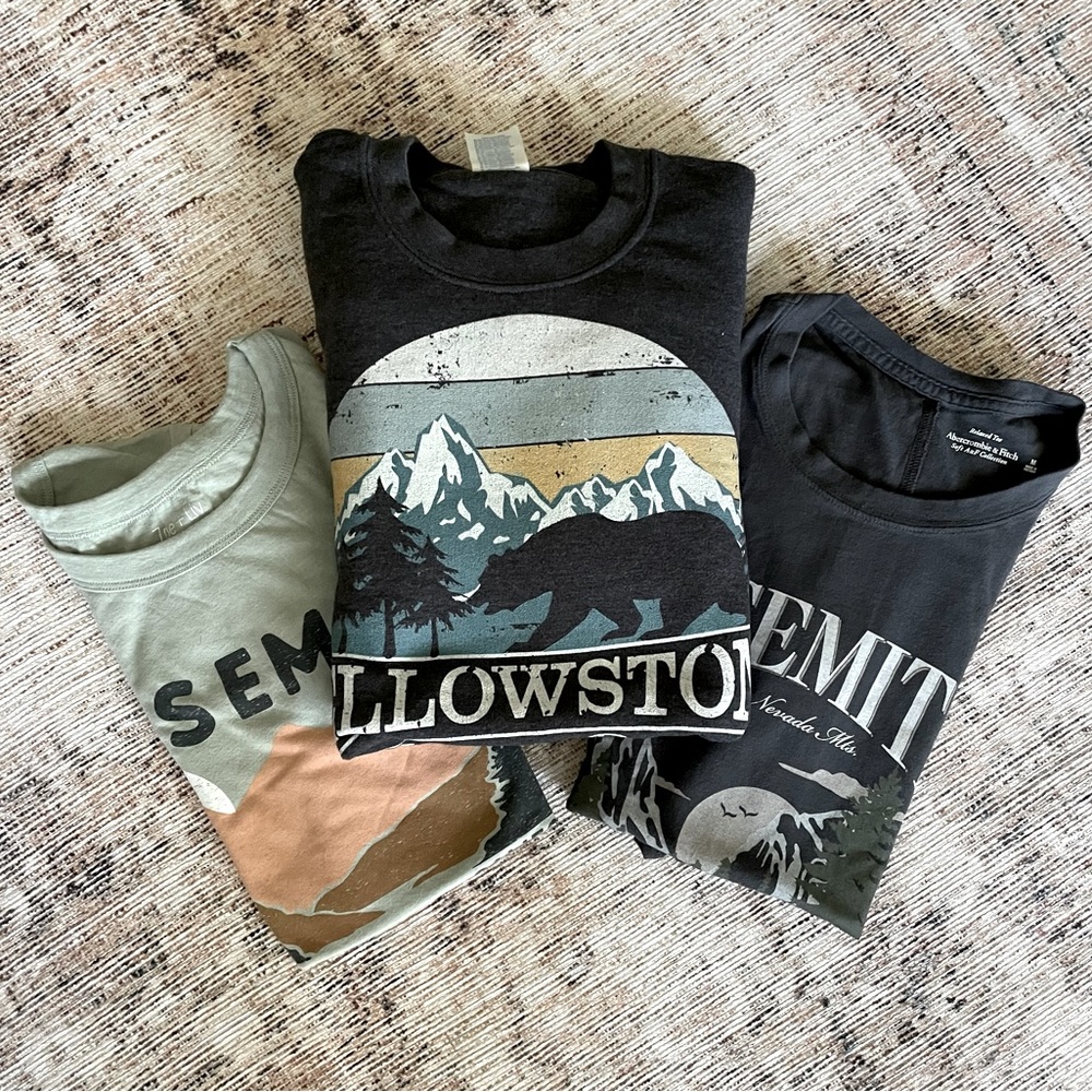 National Parks Sweatshirt + Tshirt Bundle of 3